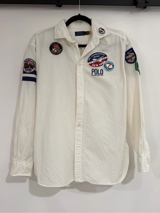Polo Ralph Lauren Tops - POLO Ralph Lauren Button Up Shirt w/ Patches Size M Never Worn